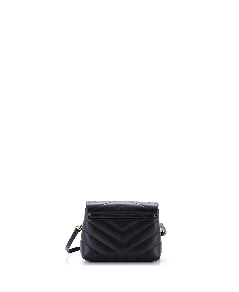 Pre-Owned Saint Laurent Toy Loulou Shoulder Bag Matelasse Chevron Leather