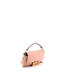 Pre-Owned Fendi Mini Baguette Nm Bag Zucca Embossed Leather