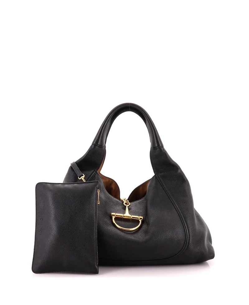 Pre-Owned Gucci Maxi Softbit Hobo Leather