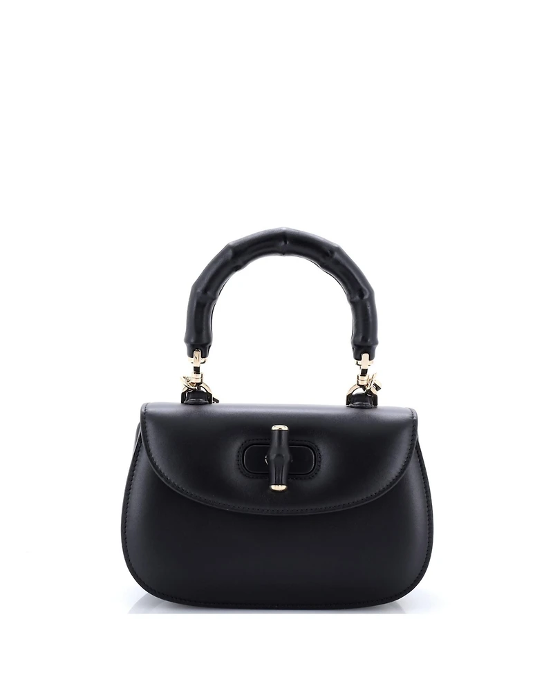 Pre-Owned Gucci Small Bamboo 1947 Top Handle Bag Leather
