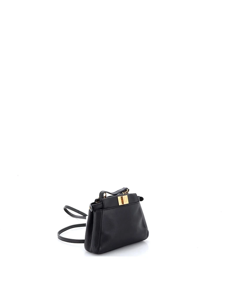 Pre-Owned Fendi Micro Peekaboo Bag Leather