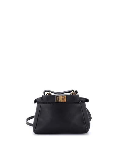Pre-Owned Fendi Micro Peekaboo Bag Leather