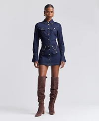 Avec Les Filles Button-Front Collared Top