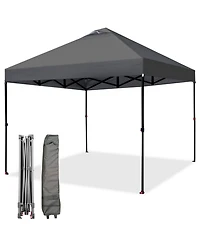 homfan 10x10 Pop Up Canopy Tent with One-Push Setup, Vent, Wheeled Bag, 4 Sandbags, 8 Stakes and 4 Ropes