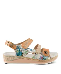 L'Artiste Women's Wedge Sandal with Ankle Strap