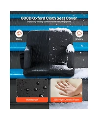 Hongge 6 Angle Reclining Bleacher Stadium Seat with Padded Armrests