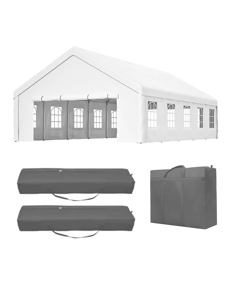 Asagikoiai Large Outdoor Party Tent, Heavy Duty Canopy Gazebo with 3 Storage Bags
