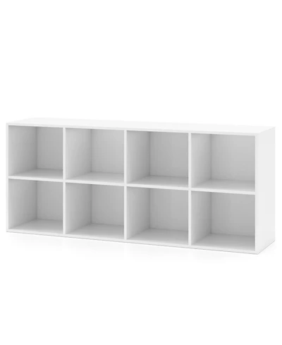Sugift 8-Cube Bookcase Bookshelf with 2 Anti-Tipping Kits Storage Organizer