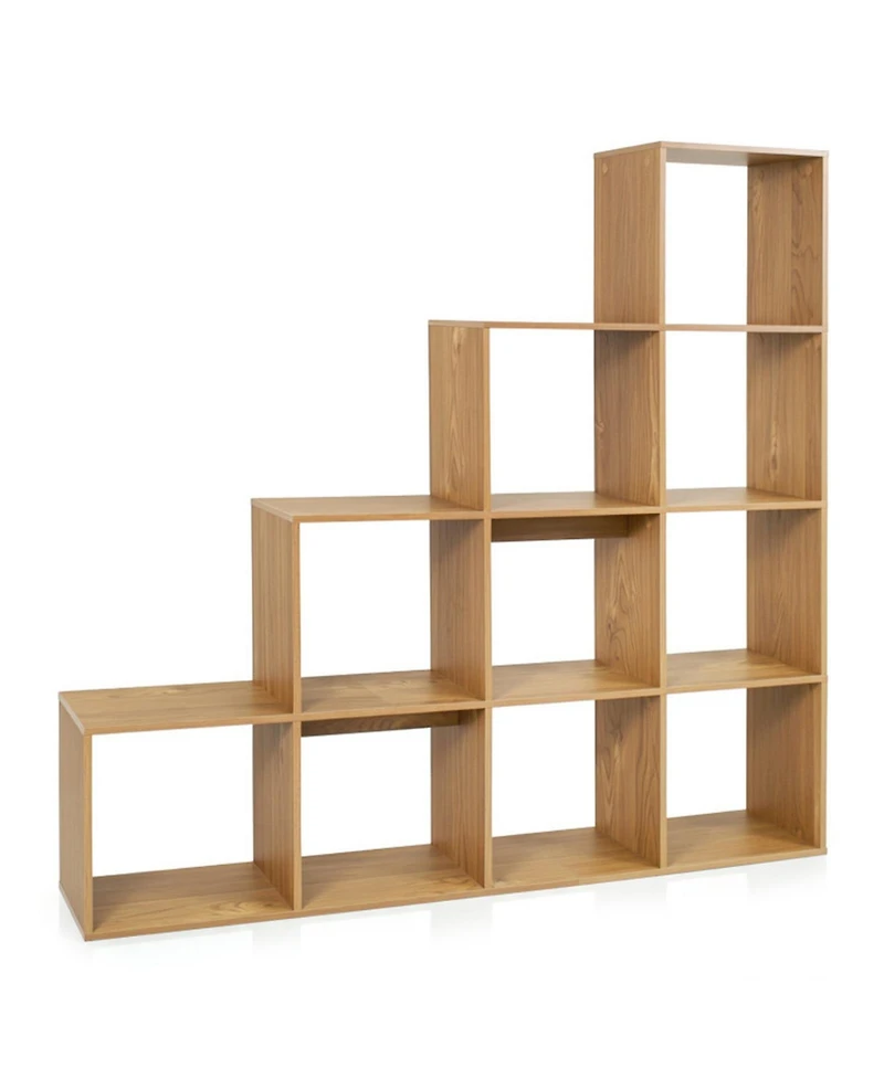 Sugift 4-Tier 10-Cube Bookshelf with 2 Anti-Tipping Kits for Home Office