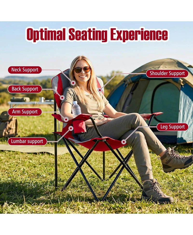 Hongge Padded Folding Camping Chair Set for Outdoor Gatherings