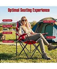 Hongge Padded Folding Camping Chair Set for Outdoor Gatherings