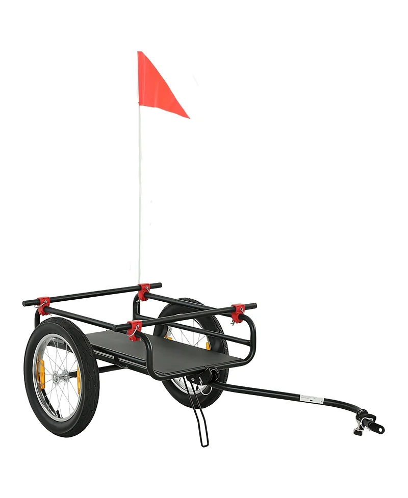Soozier 2-In-1 Bike Cargo Trailer and Wagon Cart with Quick Release Wheels