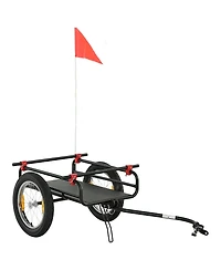 Soozier 2-In-1 Bike Cargo Trailer and Wagon Cart with Quick Release Wheels