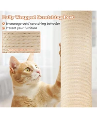 Sugift Indoor Small Aviation-Themed Cat Tree Cat Tower with Helicopter Top Perch