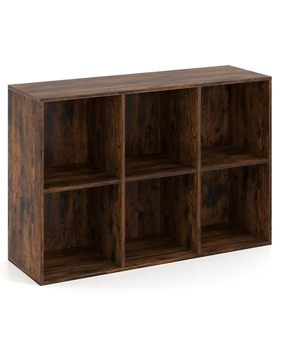 Sugift Modern 6-Cube Bookcase with Anti-Tipping Kits for Bedroom Living Room