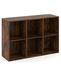 Sugift Modern 6-Cube Bookcase with Anti-Tipping Kits for Bedroom Living Room