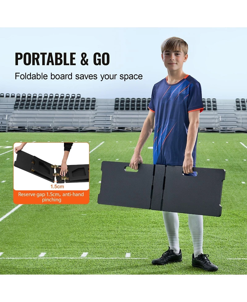 Hongge 45 x 13 in Hdpe Soccer Rebounder Board with Laser Target