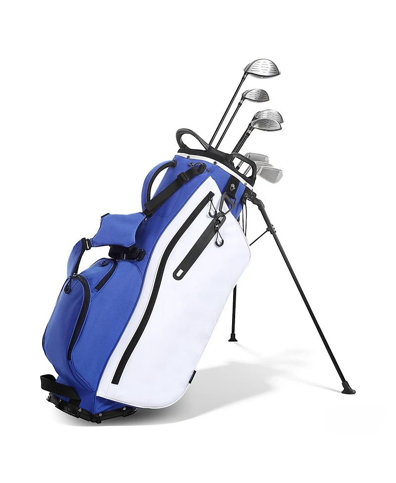 Hongge 7-Way Top Divider Golf Cart Stand Bag with Rain Hood