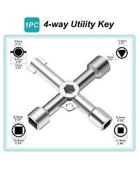 Xdovet Utility Key Kit Water Wrench Sillcock Radiator Meter Faucet Lock