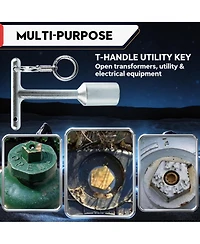 Xdovet Penta Wrench Extension Curb Box T-handle Transformer Key