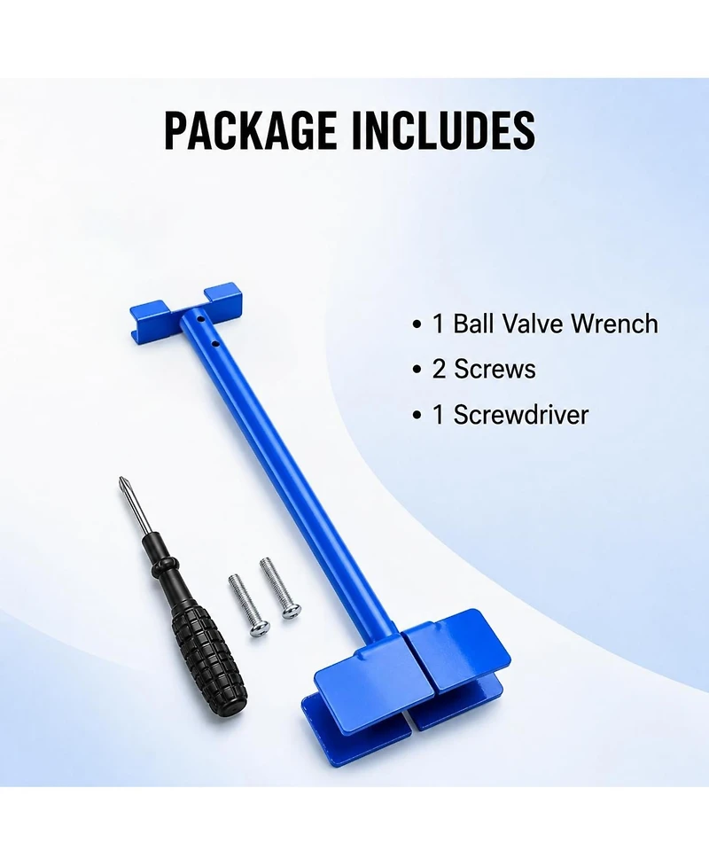 Xdovet Ball Valve Wrench Adjustable Shut-off Water Key Heavy Duty Steel