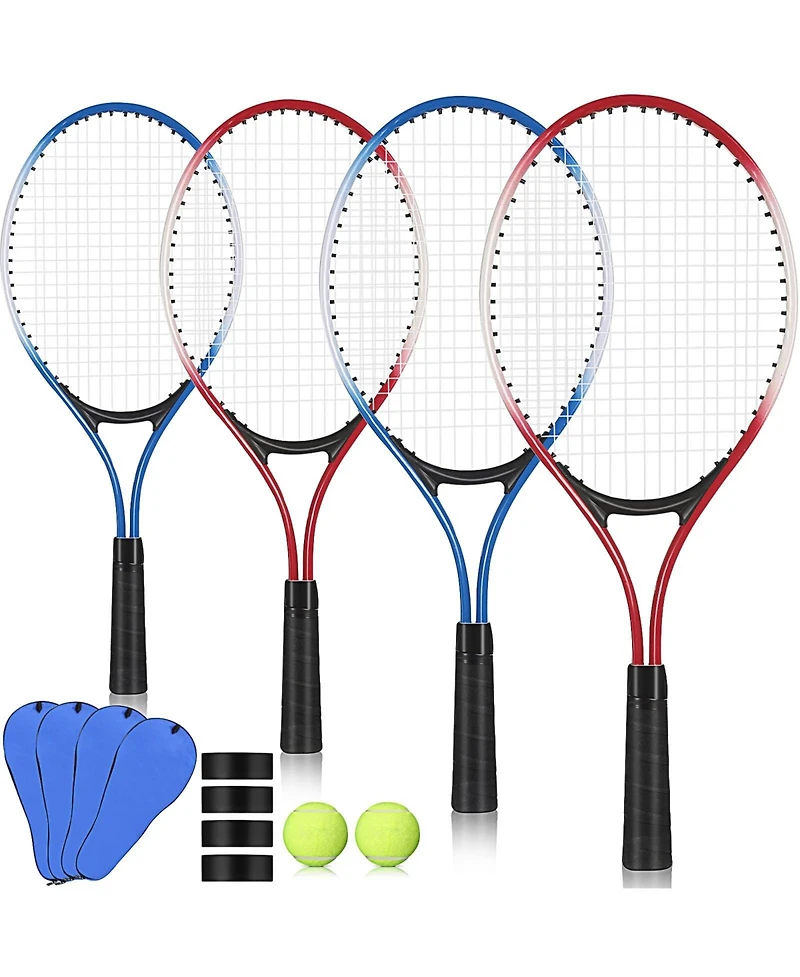 Aofar 4 Pack Tennis Rackets 21 Inch Lightweight Beginner Set