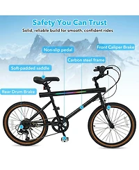 Hongge 20-Inch Led Commuter Bike with Wireless Stereo Speakers