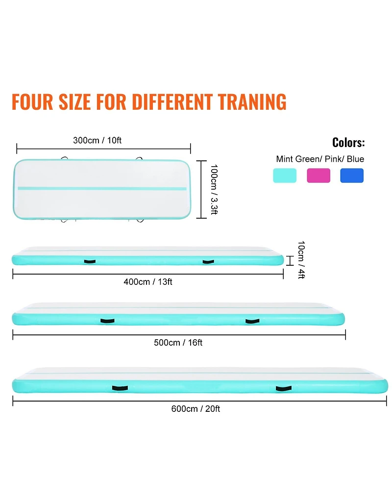Hongge Inflatable Gymnastics Air Tumbling Mat with Electric Pump