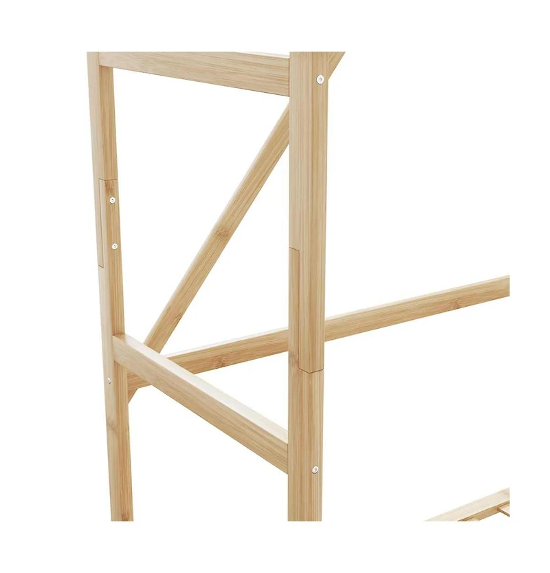 vidaXL Clothes Rack with Shelves 31.5"x15.7"x68.9" Bamboo