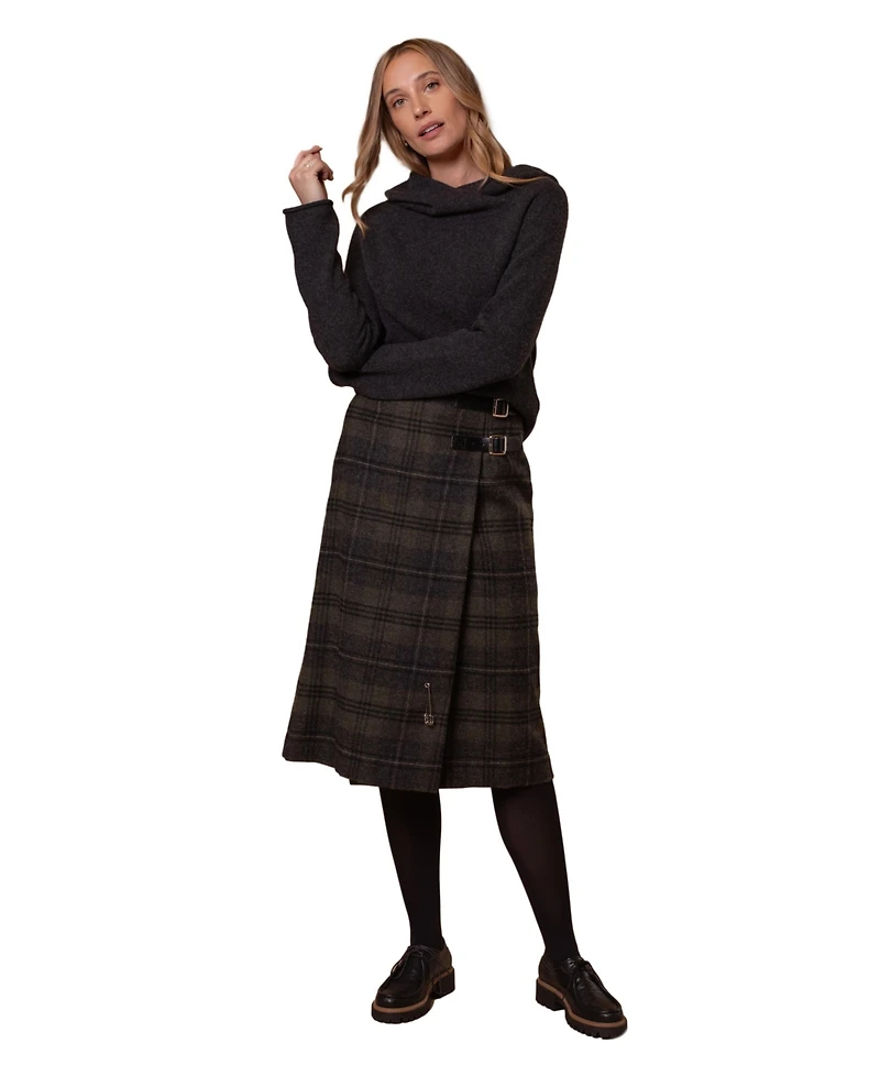 Celtic & Co. Women's Midi Celt Kilt Plaid Skirt