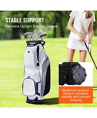 Hongge 36 in Nylon Golf Cart Bag with 14-Way Organizer Divider Top
