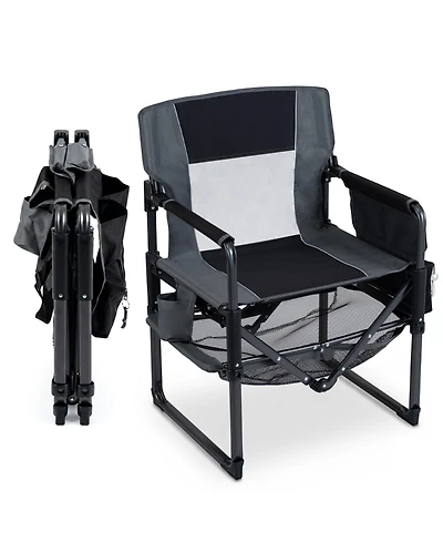 Gymax Outdoor Camping Chair for Adults with Cup Holder and Side Pocket Bottle Opener