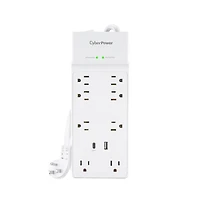 CyberPower 8-Outlet Surge Protector Power Strip with Usb Charging 6 ft.