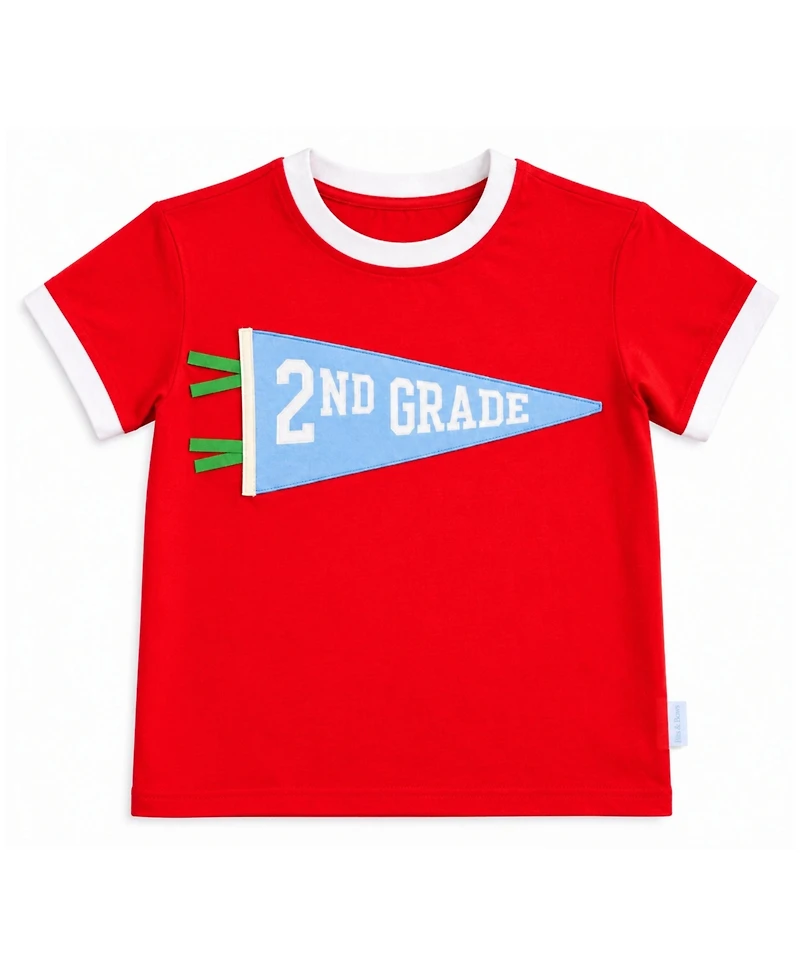 Bits & Bows Kids Little/Big Unisex 5-12 2nd Grade Crewneck T-Shirt