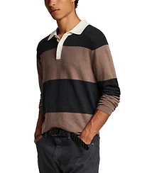 Weatherproof Vintage Men's Cotton Cashmere Rugby Polo Sweater