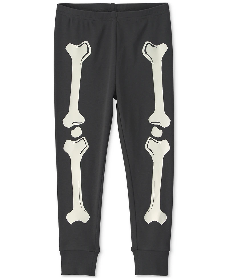 Carter's Toddler Boys' and Girls' 2T-5T Halloween Glow the Dark Skeleton Cotton Snug-Fit Pajama, 2-Piece Set