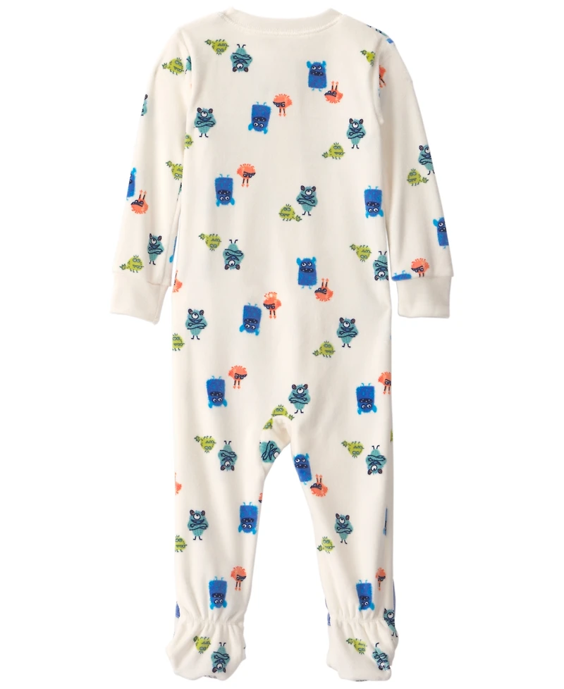 Carters Baby Boys' Monster 2-Way Zip Dream Plush Snug-Fit Footed Pajama