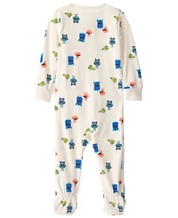 Carters Baby Boys' Monster 2-Way Zip Dream Plush Snug-Fit Footed Pajama
