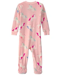 Carters Baby Girls' Unicorn 2-Way Zip Dream Plush Snug-Fit Footed Pajama