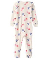 Carters Baby Girls' Monster 2-Way Zip Dream Plush Snug-Fit Footed Pajama