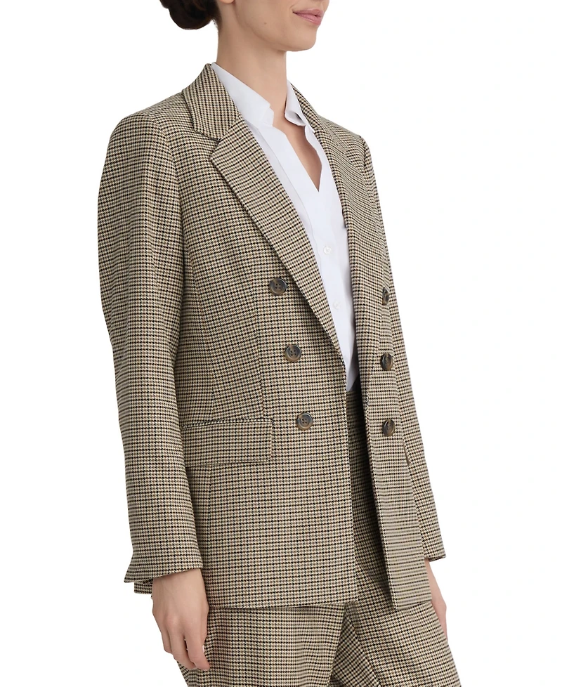 Jones New York Women's Mini-Houndstooth Faux Double-Breasted Jacket