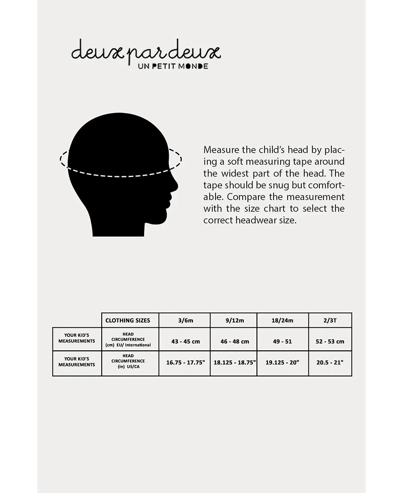 Deux par Deux Toddler Unisex (2-3) Winter Knit Hat