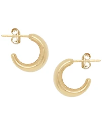 Macy's Sculptured X-Small Flat Band Hoop Cuff Earrings in 14k Yellow Gold