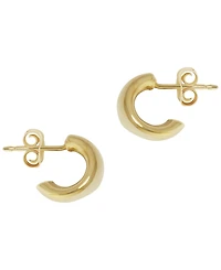 Macy's Sculptured Small Tappered Cuff Hoop Earrings in 14k Yellow Gold