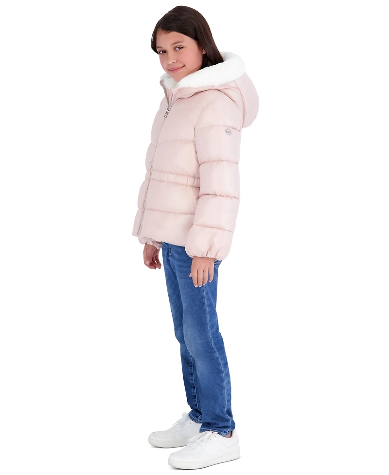 Michael Kors Toddler Girls' 2T-5T Peplum Heavy Weight Puffer Jacket