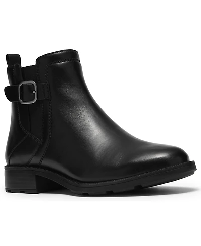 Clarks Women's Adalynn West Buckle Round Toe Booties