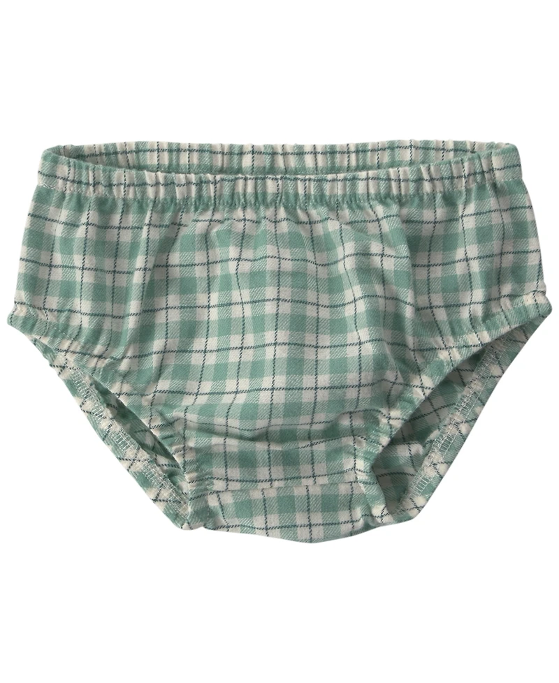 Carter's Baby Girls' Checkered Flannel Long-Sleeve Dress and Vest with Matching Bloomers