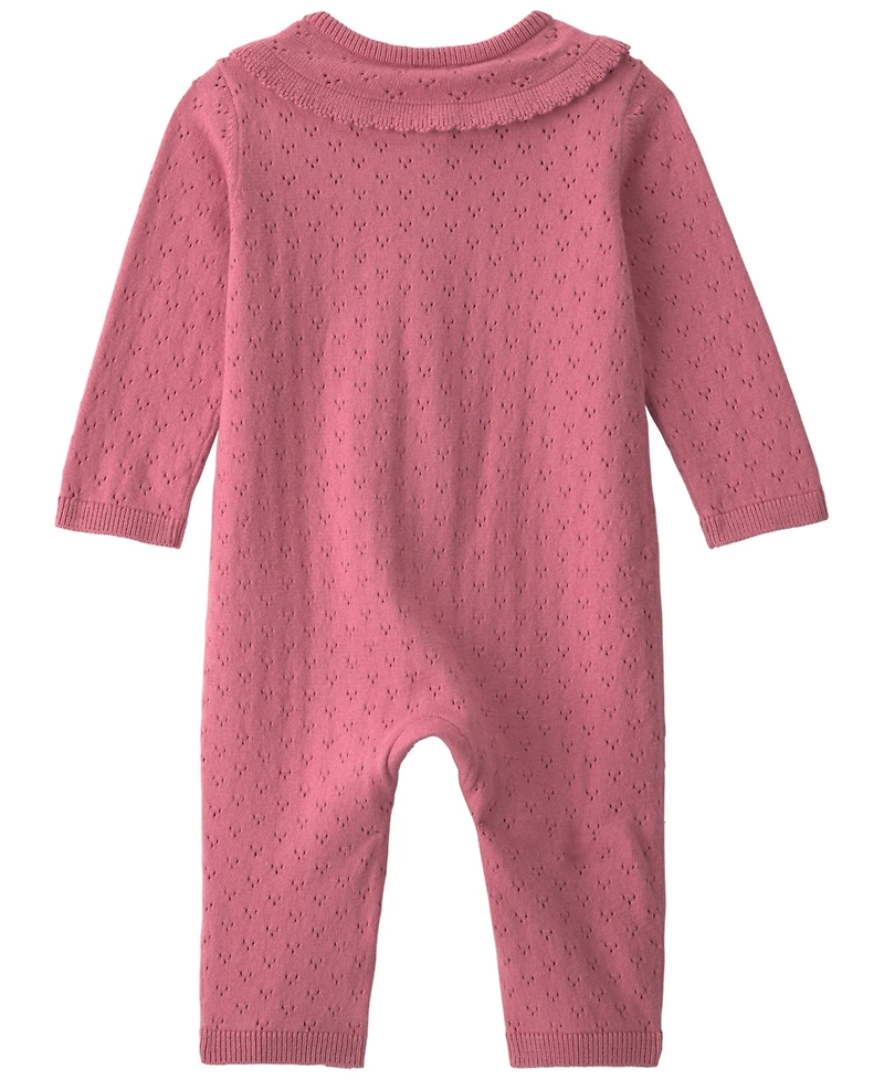 Carter's Baby Girls' Pointelle Long-Sleeve Jumpsuit
