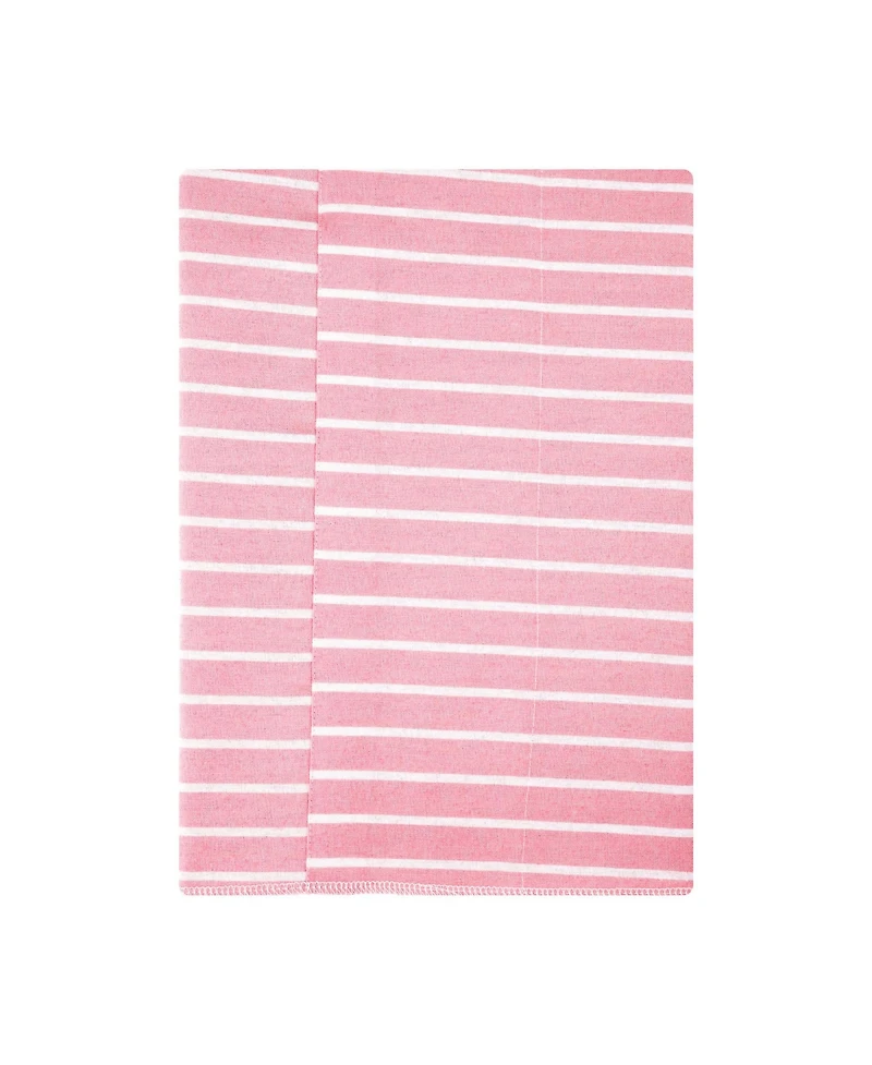 Hudson Baby Girl Cotton Poly Flannel Burp Cloths 7-Pack, Happy Strawberries