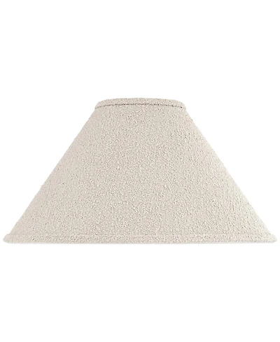 Springcrest 6" Top x 19" Bottom x 10" High x 10" Slant Lamp Shade Replacement Tapered Boucle Woven Fabric Spider Harp Finial